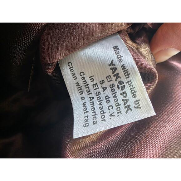 YAK PAK Brown Yellow Bird Flying Shopping Beach Large 16" Tote Bag - Picture 11 of 13